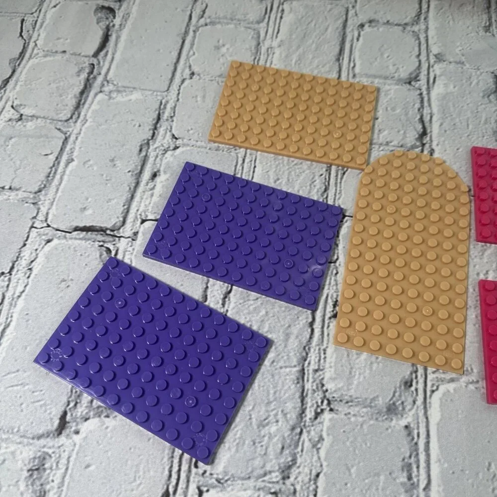 Mega Blok Bloks Heart Girl Baseplates Replacement Add-on Pieces Parts Lot of 8